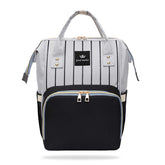 Easy to Carry Diaper Bag for Mother (Vertical Lining Black)